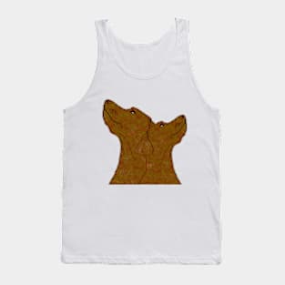 The 2 brown dogs drawing art. Tank Top